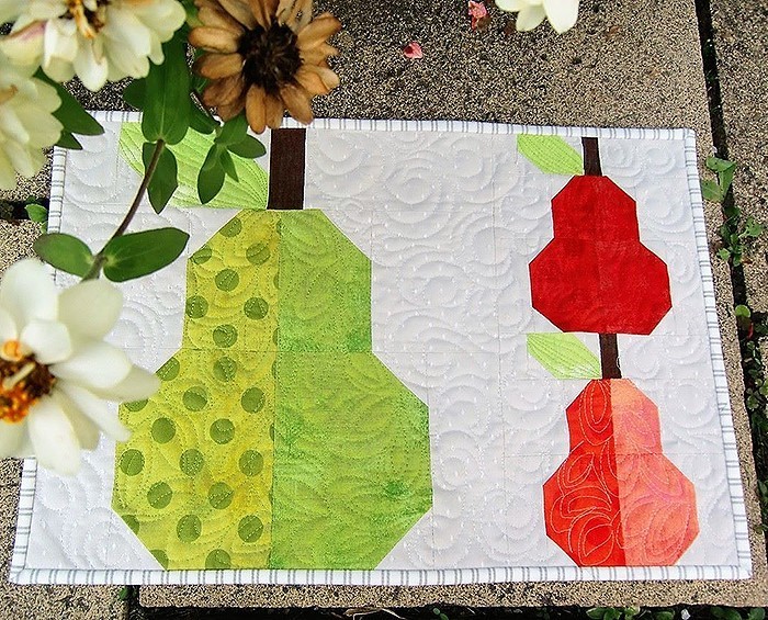 Pear Quilt Block Pattern by Nadra Ridgeway of ellis & higgs