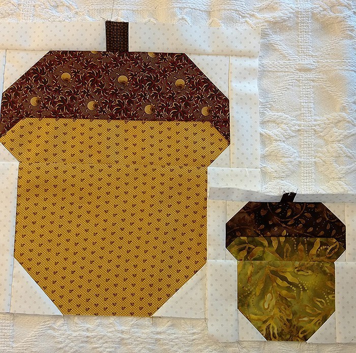 Acorn Quilt Block Pattern by Nadra Ridgeway of ellis & higgs