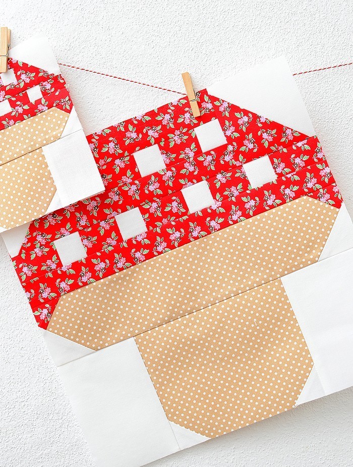 Mushroom Quilt Block Pattern by Nadra Ridgeway of ellis & higgs