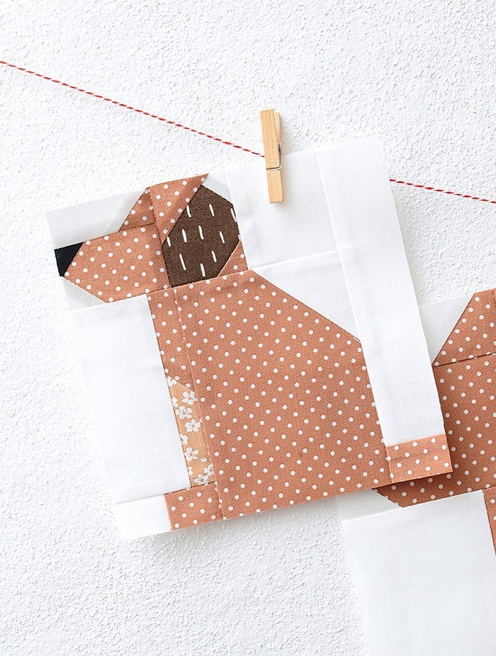 Puppy Quilt Block Pattern by Nadra Ridgeway of ellis & higgs