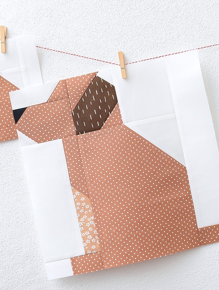 Puppy Quilt Block Pattern by Nadra Ridgeway of ellis & higgs