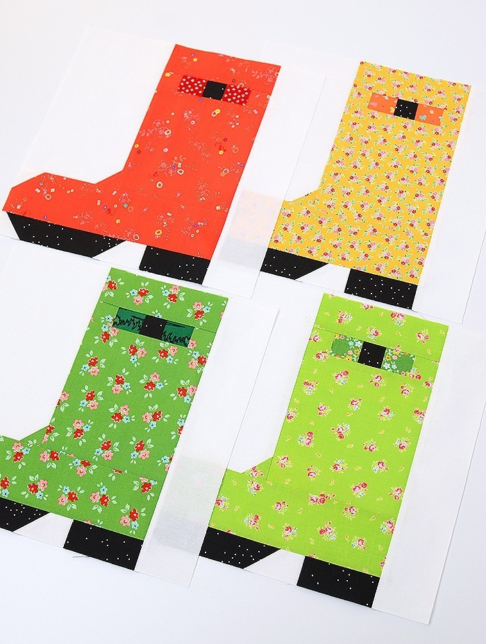 Rain Boot Quilt Block