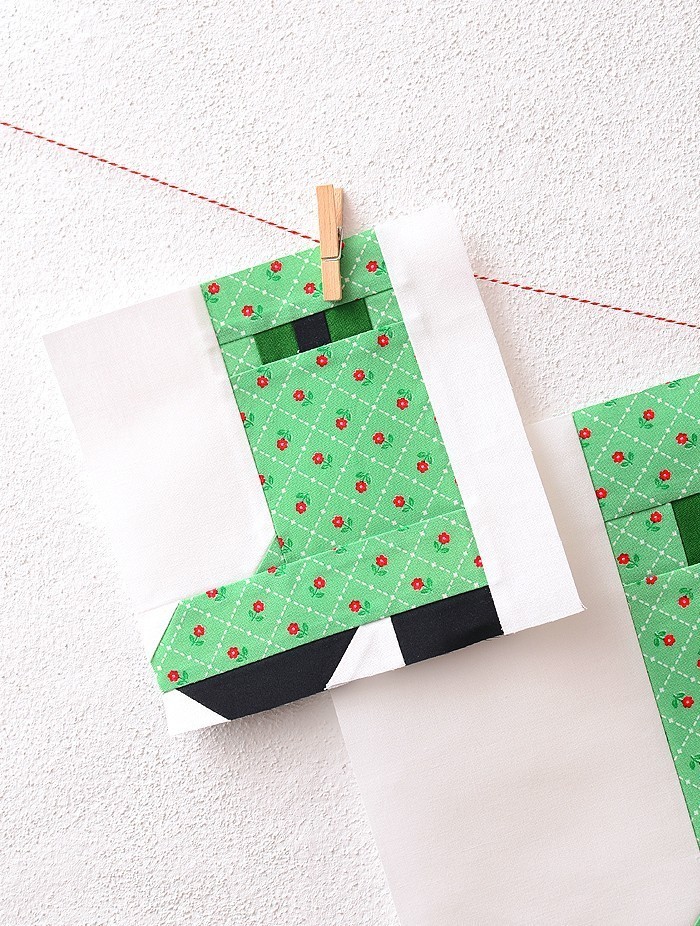 Rain Boot Quilt Block Pattern by Nadra Ridgeway of ellis & higgs