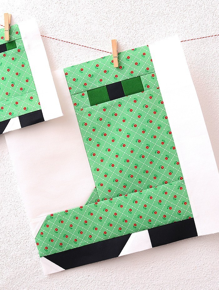 Rain Boot Quilt Block Pattern by Nadra Ridgeway of ellis & higgs