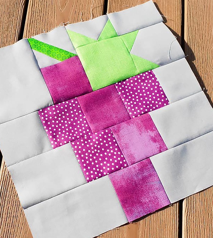 Grapes Quilt Block Pattern by Nadra Ridgeway of ellis & higgs