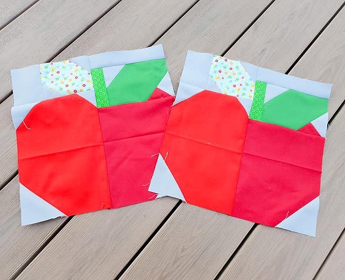 Apple Quilt Block Pattern by Nadra Ridgeway of ellis & higgs