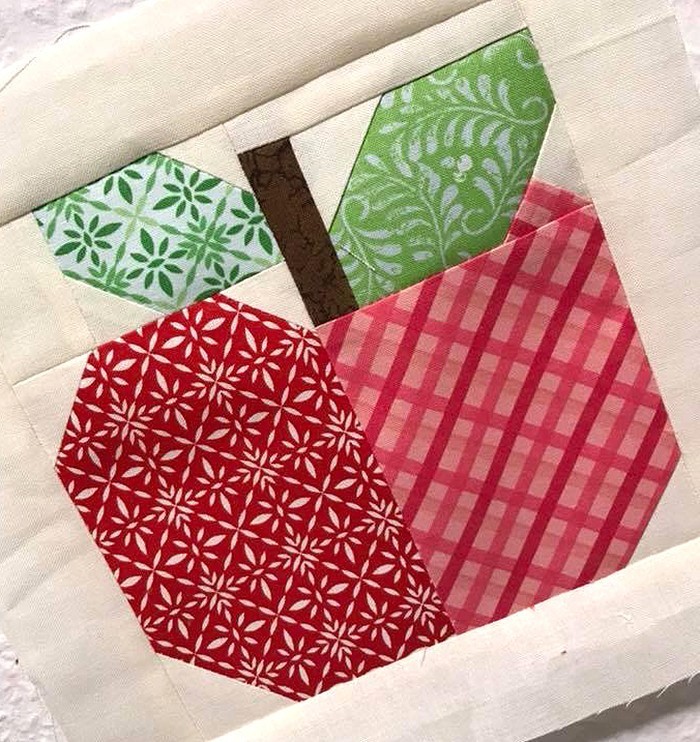 Apple Quilt Block Pattern by Nadra Ridgeway of ellis & higgs