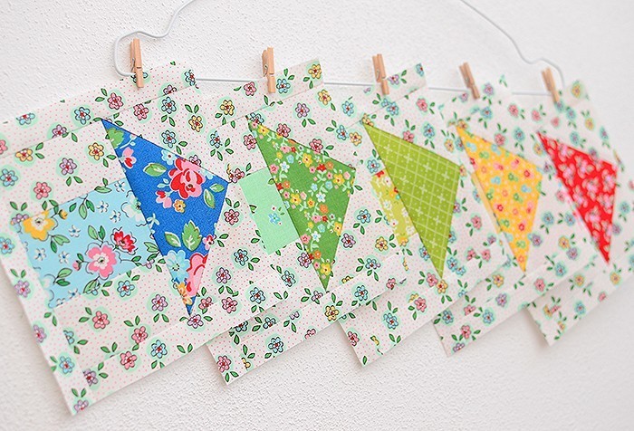 6 Koepfe 12 Bloecke Oktober One Way Quilt Block