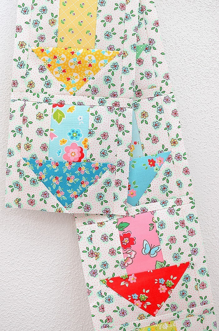 6 Koepfe 12 Bloecke Oktober One Way Quilt Block