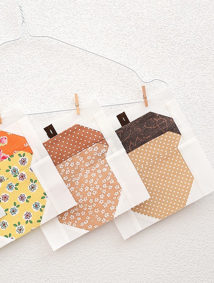 Fall Sampler Quilt Sew Along - Acorn Quilt Block