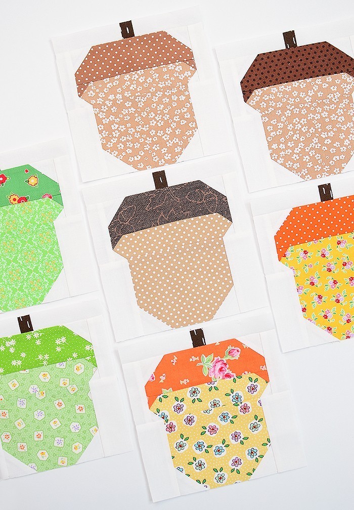 Fall Sampler Quilt Sew Along - Acorn Quilt Block
