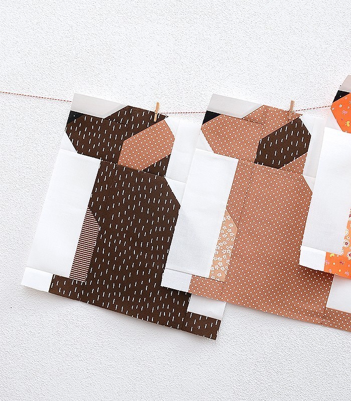 Fall Sampler Quilt Sew Along - Dog Quilt Block