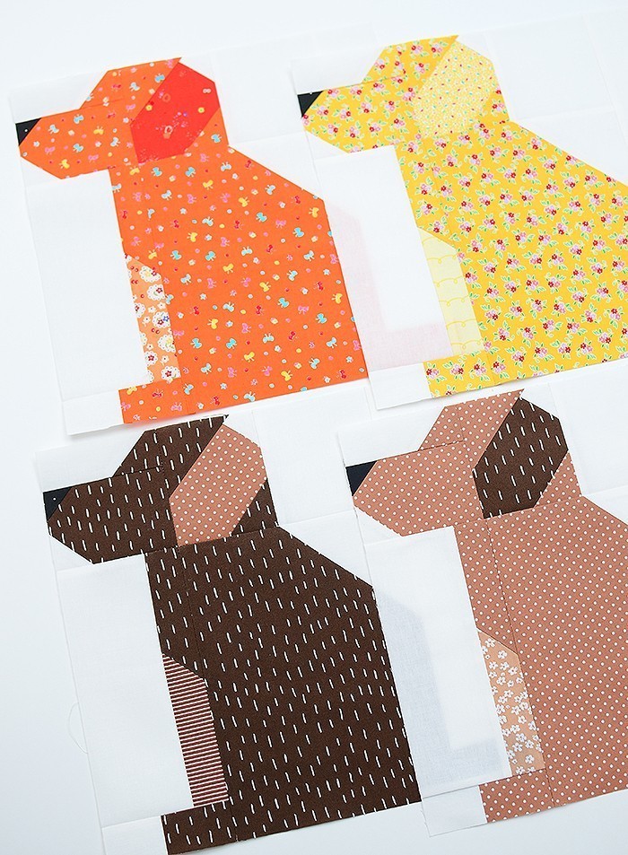 Fall Sampler Quilt Sew Along - Dog Quilt Block