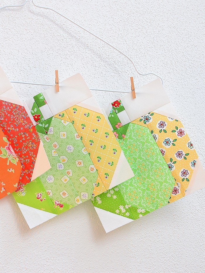 Pumpkin Quilt Block or Make your own Precuts or How to sew small pieces