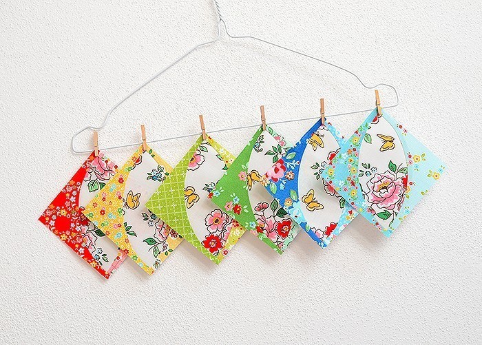 6 Koepfe 12 Bloecke November Orange Peel Quilt Block