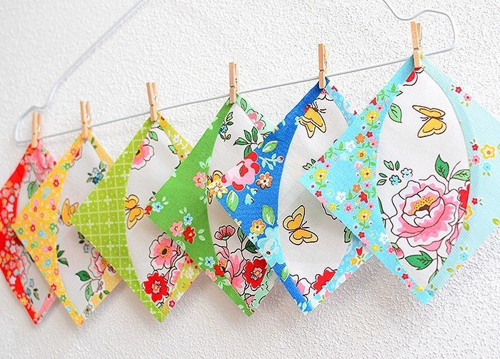 6 Koepfe 12 Bloecke November Orange Peel Quilt Block