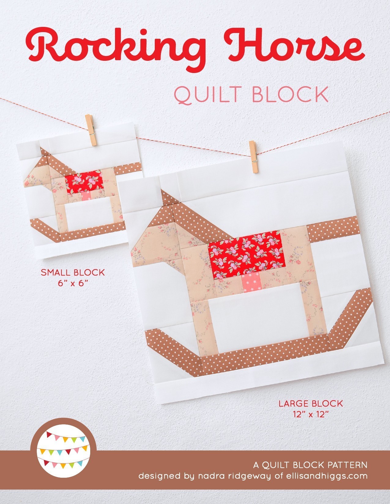 Rocking Horse Quilt Block Pattern - Christmas Quilt Pattern