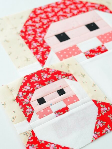 Santa Claus Quilt Block Pattern - Christmas Quilt Pattern