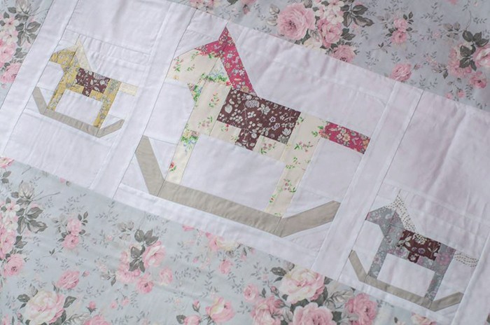 Rocking Horse Quilt Block Pattern - Christmas Quilt Pattern