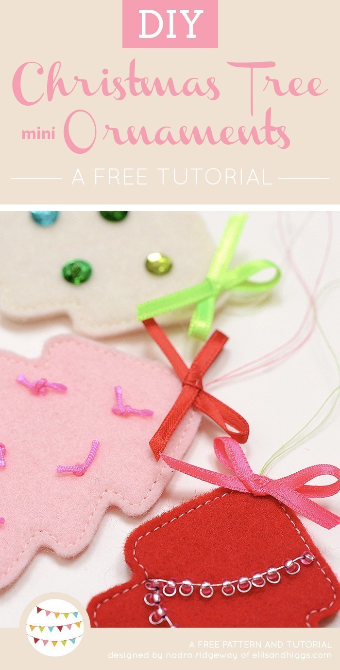 Free DIY Christmas Tutorials - Christmas Tree Felt Ornaments