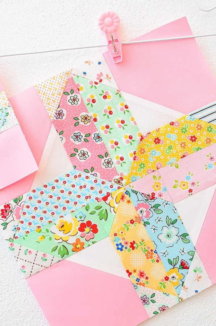 6 Köpfe 12 Blöcke 2019 - Propeller Quilt Block