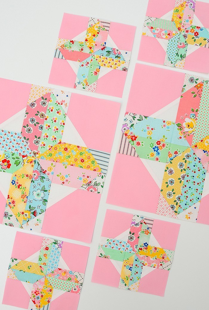 6 Köpfe 12 Blöcke 2019 - Propeller Quilt Block