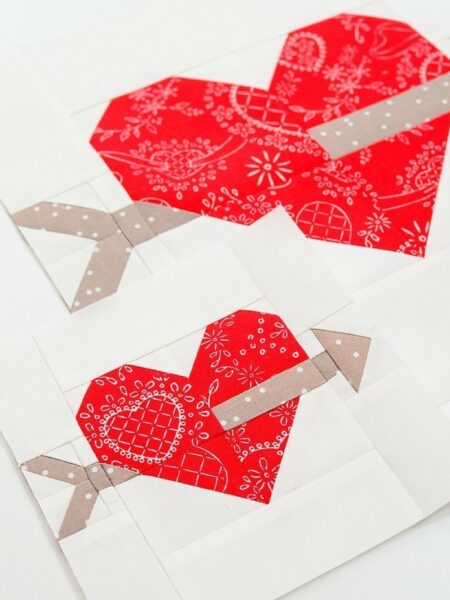 Cupids Arrow Quilt Block - Valentine's Day Quilt Pattern