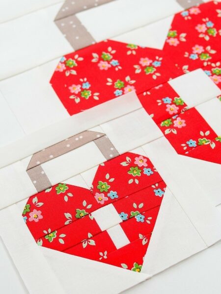 Heart Padlock Quilt Block - Valentine's Day Quilt Pattern