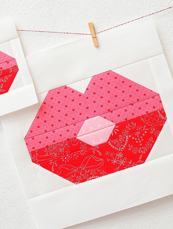 Lips Quilt Block - Valentine's Day Quilt Pattern