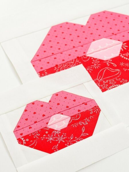 Lips Quilt Block - Valentine's Day Quilt Pattern