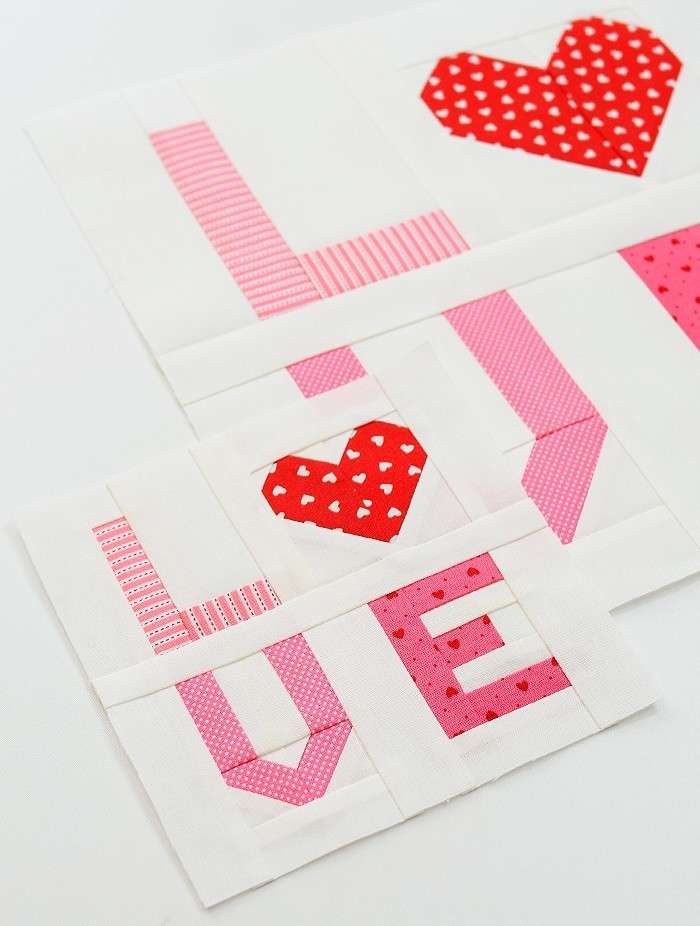 Love Sign Quilt Block - Valentine's Day Quilt Pattern Love Sign Quilt Block - Valentine's Day Quilt Pattern