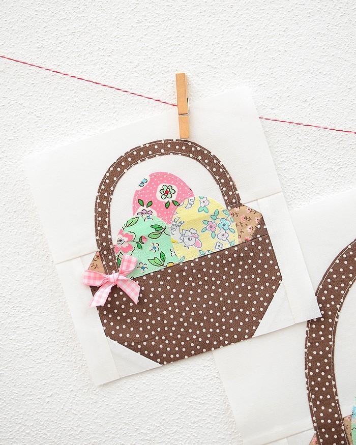 Easter Basket Quilt Block - Easter Quilt Pattern