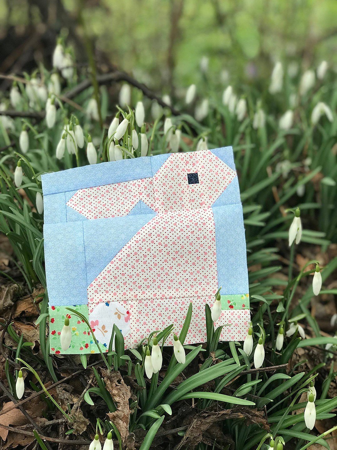Standing Bunny Quilt Block - Easter Quilt Patterns