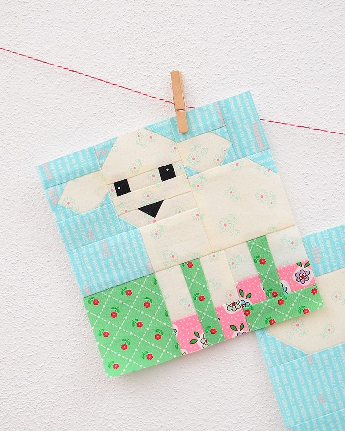 Little Lamb Quilt Block - Easter Quilt Pattern