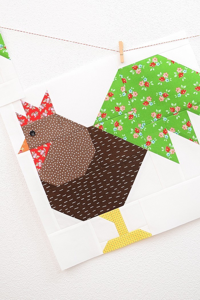 Rooster Quilt Block - Easter Quilt Pattern