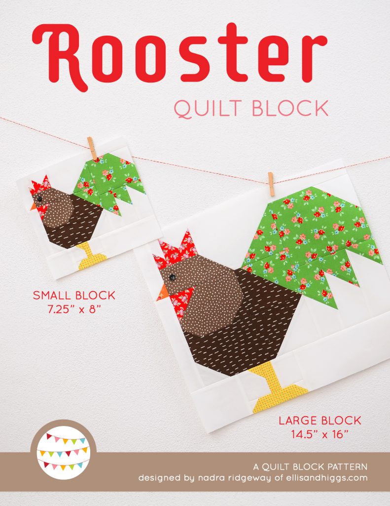 Rooster Quilt Block - Easter Quilt Pattern