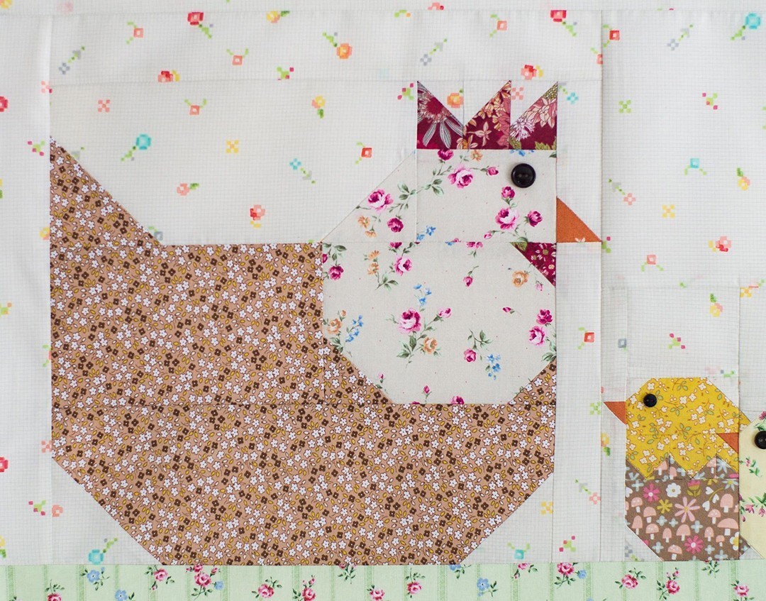 Hen Quilt Block - Easter Quilt Pattern