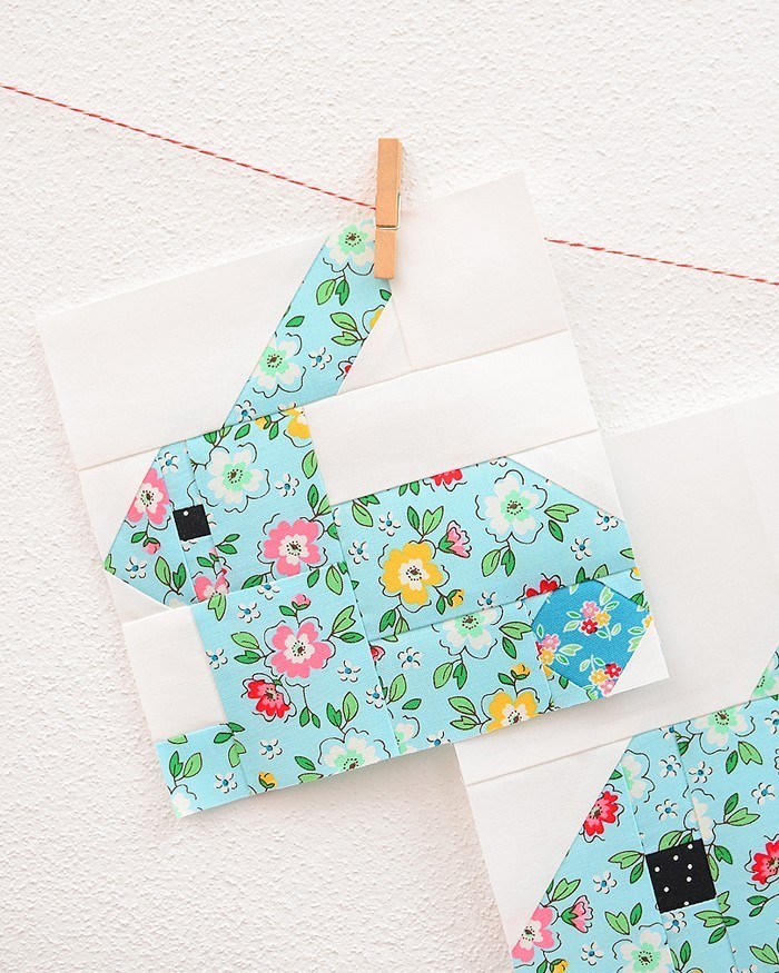 Sitting Bunny Quilt Block - Easter Quilt Pattern