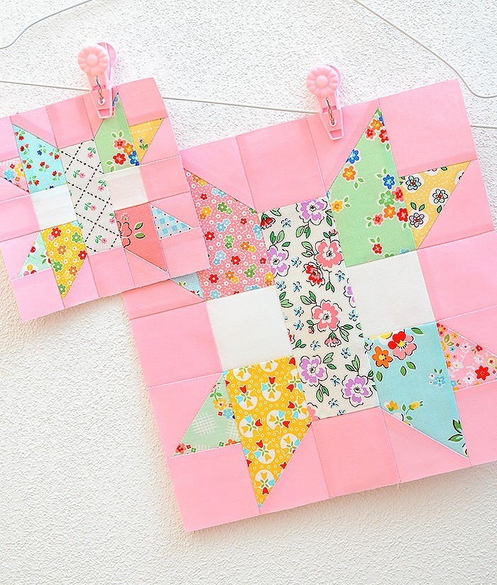 6 Köpfe 12 Blöcke 2019 - Star Plus Quilt Block