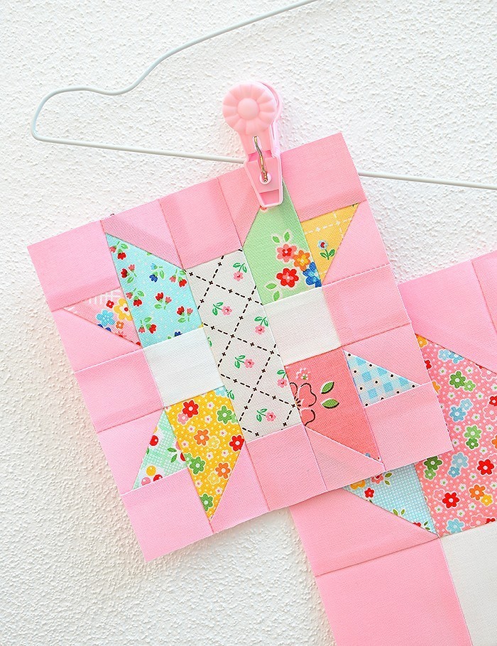 6 Köpfe 12 Blöcke 2019 - Star Plus Quilt Block