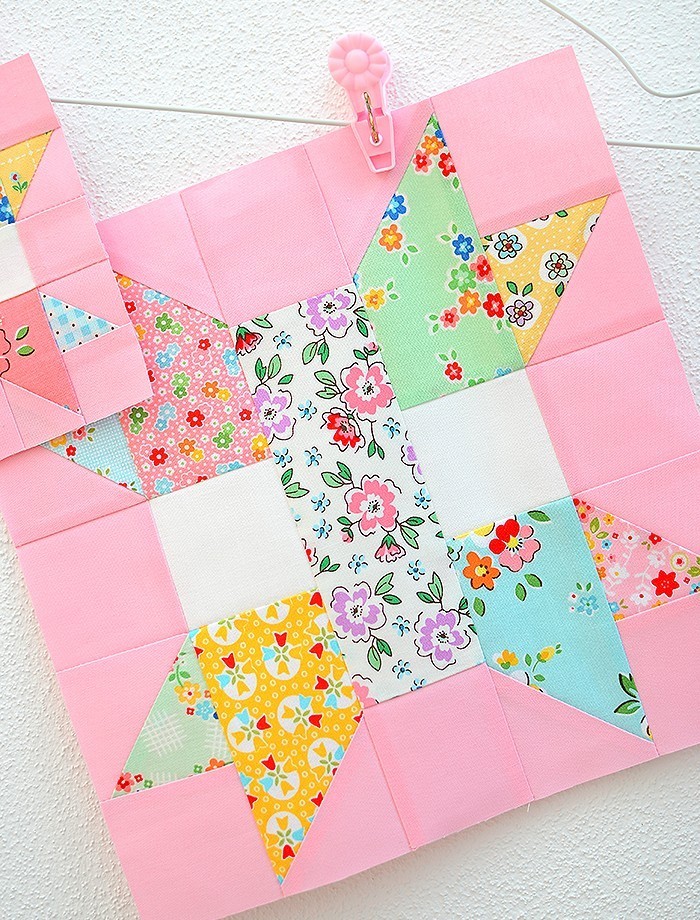 6 Köpfe 12 Blöcke 2019 - Star Plus Quilt Block