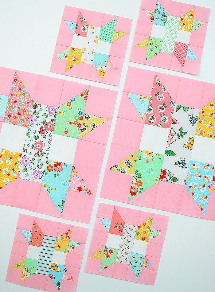 6 Köpfe 12 Blöcke 2019 - Star Plus Quilt Block