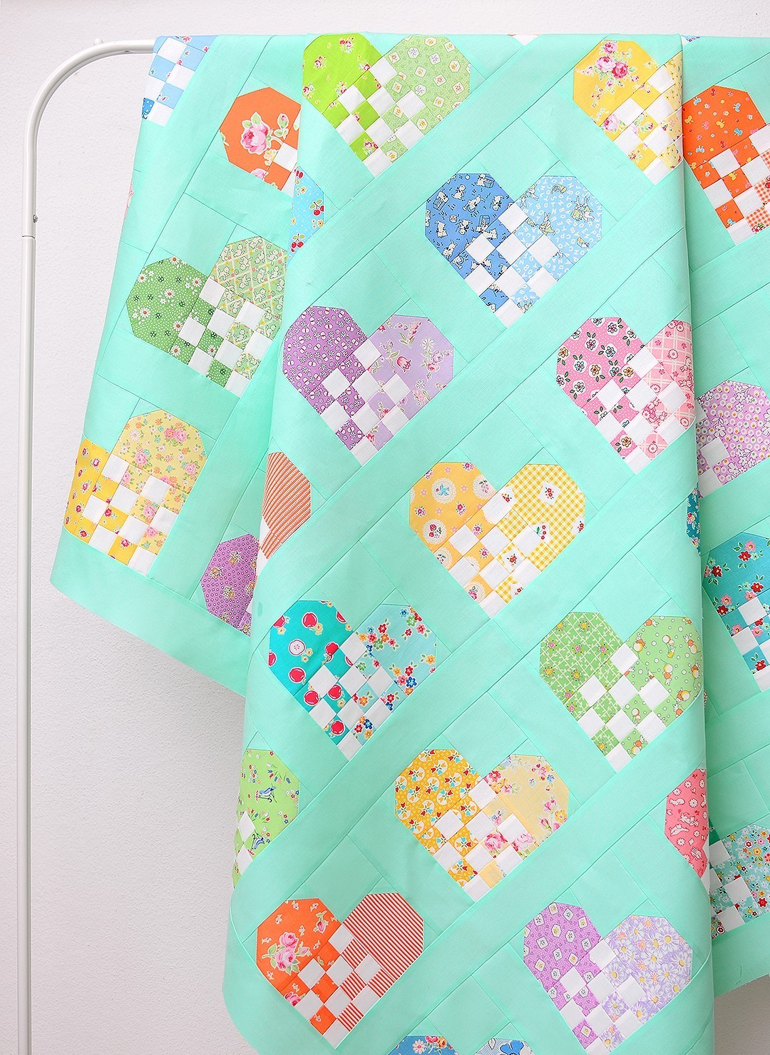 Checkered Heart Quilt - a free quilt pattern and tutorial