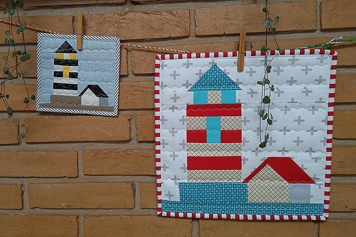 Lighthouse quilt block pattern