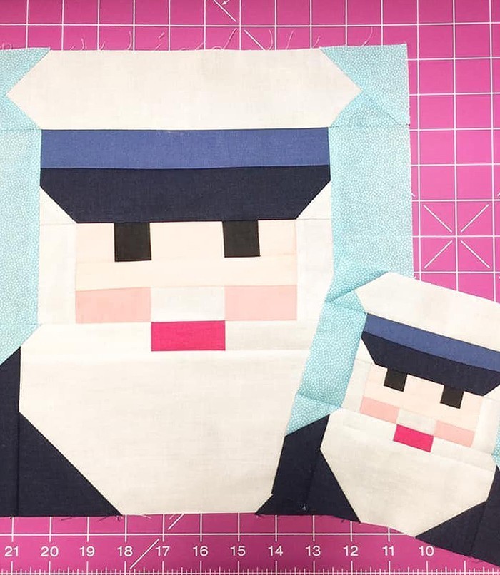 Captain quilt block pattern
