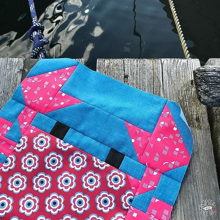 Crab quilt block pattern