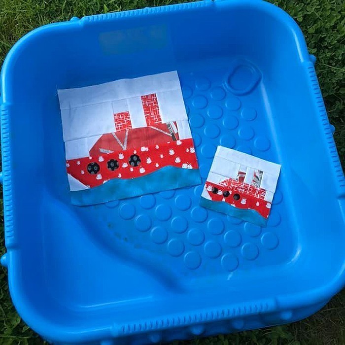 Steamship quilt block pattern