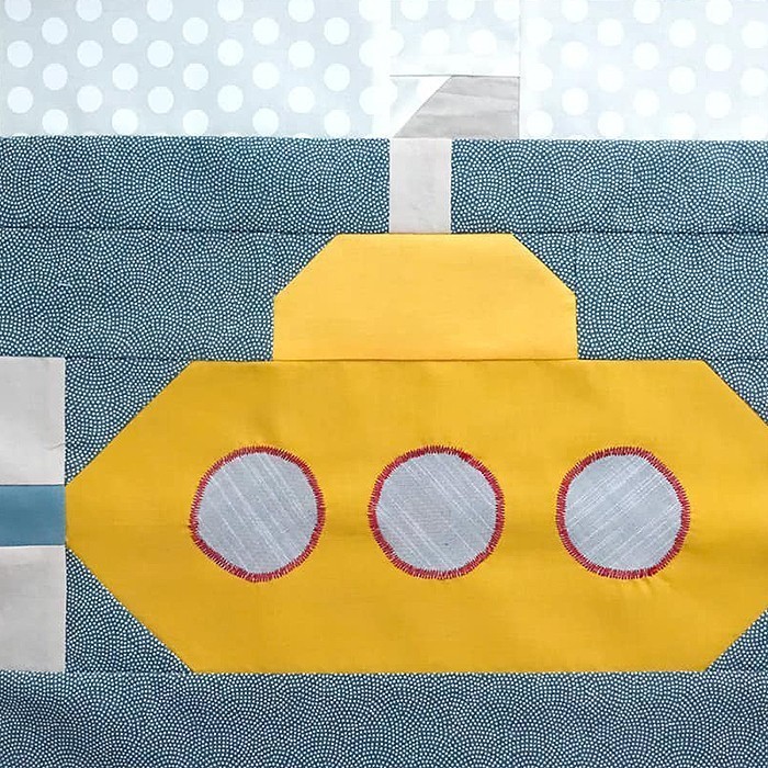 Submarine quilt block pattern