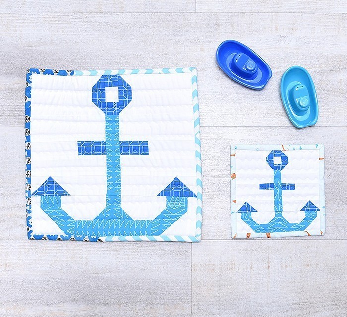 Anchor quilt block pattern