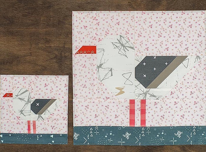 Seagull quilt block pattern